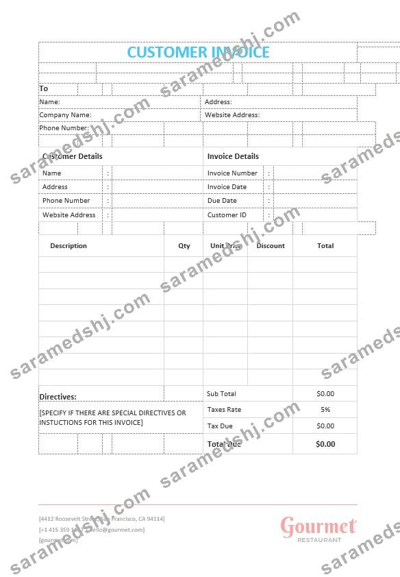Customer Invoice.